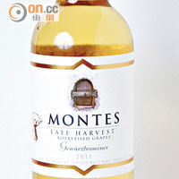 Montes Late Harvest Gewurztraminer 2011 $128（a）