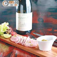 Vietnamese Cold Pork Sausage Platter $98、2010 Bourgogne Aligote Domaine Remi Jobard $580