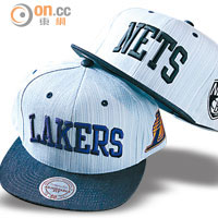 Mitchell & Ness NBA「NETS」、NBA「LAKERS」Snapback $348/各