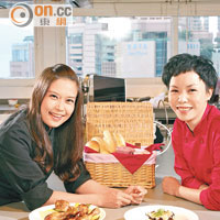 Kit Mak（左）和Kannis Yeung（右）是好朋友，這次合作開設K Square，希望能與更多人分享她們的創作料理。