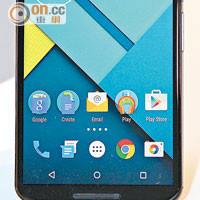 Nexus 6採用圓角機身設計，5.96吋屏幕達2K解像度。