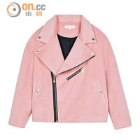 b+ab 粉紅色biker jacket $1,299
