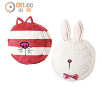 《愛麗絲夢遊仙境》的Cheshire Cat和White Rabbit絨毛小袋，每款只限量生產30個，各￥4,212（約HK$268）。