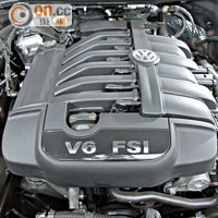 V6 FSI引擎可輸出280ps馬力，動力充沛。