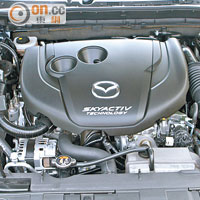 SKYACTIV-D柴油Turbo引擎容積為2.2公升，並錄得175ps馬力。