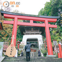 江島神社由邊津宮、中津宮及奧津宮3個主殿組成，散布於島中心不同角落。