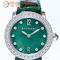 Bulgari Bulgari Jade玉鑽石腕錶 213,000<br>為慶祝系列誕生40周年，品牌特別推出玉錶盤腕錶，專為大中華市場而打造的。簡約的讀時方式，更能凸顯翠綠的玉石。