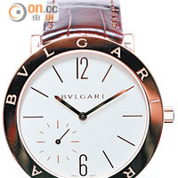 Bulgari Bulgari 40周年小秒針腕錶 $185,000<br>同樣為慶祝系列40周年而特別推出的紀念腕錶，清晰的時、分及小秒錶盤，散發出高貴典雅的氣息！