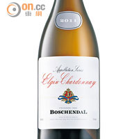 Boschendal Elgin Chardonnay 2011 $520<br>於指定餐廳供應，以Chardonnay葡萄釀製，帶西柚、蘋果、青檸等香氣，富不同層次果香及礦物味道，口感濃厚。