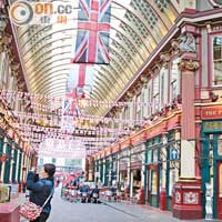 Leadenhall Market是不少電影的拍攝地，經常有粉絲到此朝聖。