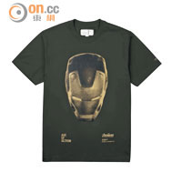 黑色Iron Man Print Tee