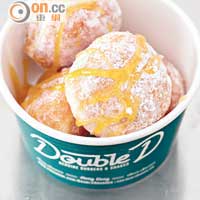 Donut Bites $38<br>迷你造型的冬甩配暖焦糖醬汁，Double Sweet！