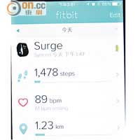 各款Fitbit產品均透過藍芽與手機連接，並可於《Fitbit》App將數據同步。