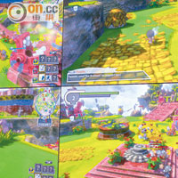 《Happy Wars》可以支援4人Multi-play協力，將畫面分割成4格一齊玩。