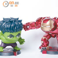 Bobblehead Q版搖頭公仔有Hulk（售價：$238/左）及Hulkbuster（售價：$268/右）。