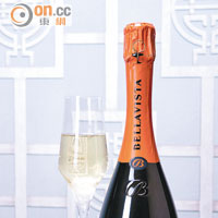 Bellavista NV Cuvée Brut, Franciacorta, Italy<br>帶蜜糖蘋果和甘菊香氣，入口有黃色水果味道，每位$518起即可無限享用。