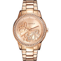 ESPRIT Timewear Kylie閃石玫瑰金鋼錶$1,290（C）