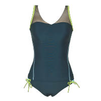 黑色Flatlock TANKINI $439