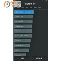 《AnTuTu》獲46,165分，比同級國產機都要高分。