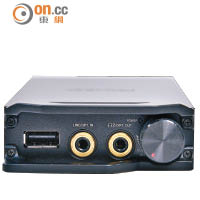 只需透過USB插口便能為音樂檔提供32-bit 384kHz PCM及2.8/5.6MHz DSD解碼。