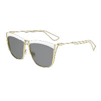 Christian Dior金色框拼白色膠框太陽眼鏡 $4,300（C）