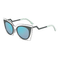 FENDI黑色拼透明膠框太陽眼鏡 $3,630（D）