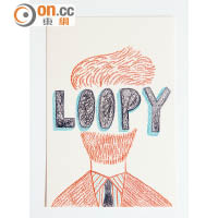 LOOPY留鬚的男人畫作 $1,300