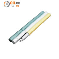 ten Design Stationery的Roller Stylus Pen，筆身呈六角形，既是原子筆也是觸控筆，筆蓋採用磁石合蓋結構，有3種顏色選擇。售價：$200/各（k）