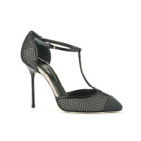 黑色Lady Jane網紋高踭鞋 $6,150
