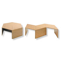 Aru Low Table Set of 3<br>平行四邊形的桌子，玩味十足，更可隨時變動擺放方式。