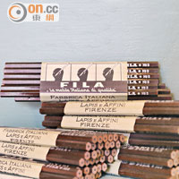 1950年前後由大廠FILA製造的鉛筆和文具，每排€15（約HK$132）起。