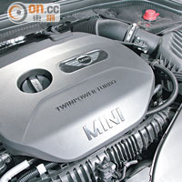 配上2.0L直四TwinPower Turbo引擎，擁有231hp最大馬力。