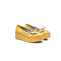 黃色厚底Loafer鞋 $4,500