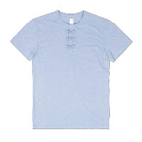 粉藍色Chinese Henley Tee $580