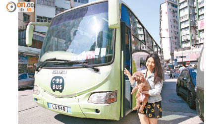 「狗狗巴士」除歡迎任何犬種外，貓咪也可乘搭，惟主人須保持車廂清潔！