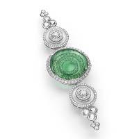 Maharani綠寶石、水晶、鑽石襟針 未定價