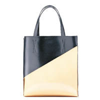 MARNI-GO-ROUND手袋，採用黑色配米色設計，簡約時尚。