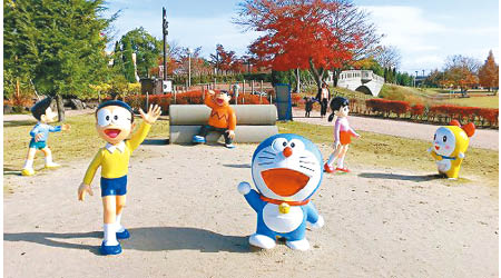 高岡童話森林公園的多啦A夢空地，是多啦A夢迷的必遊地。