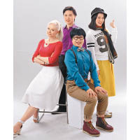 （從左至右）Corinna、李軒、劉浩翔與鄭至芝在劇中代表不同性格的人物，並會以音樂告訴大家和諧、共融的重要性。