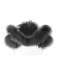 Alexander McQueen<br>黑色毛毛手提包<br>$26,100（J）