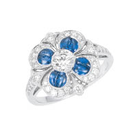 Minjonett藍寶石、鑽石戒指 $44,800