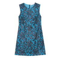 DVF彩藍×黑色喱士閃片背心裙 $5,800（C）