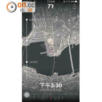 《Suunto 7R》App助用戶準確定位，並提供2D離線地圖。