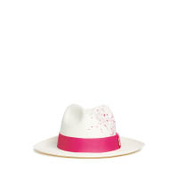 Sensi Studio 白×粉紅潑墨Panama Hat $1,690（D）