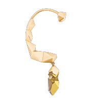 Reverse金色水晶Ear Cuff $3,000