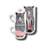 Mr Bear Stackable Mugs與Mrs Bear Stackable Mugs，合二為一的水杯設計，彼此是對方的另一半，一切盡在不言中！$530/每款2隻（e）