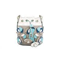 Febe藍× 白× 灰色花瓣水桶袋。 $1,980