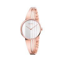 Calvin Klein drift PVD鍍玫瑰金錶帶配亮銀錶盤腕錶 $2,550