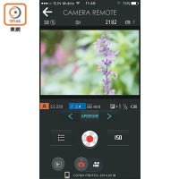 《Fujifilm Camera Remote》可調校的選項較多，不過返回主頁需要重新連線。