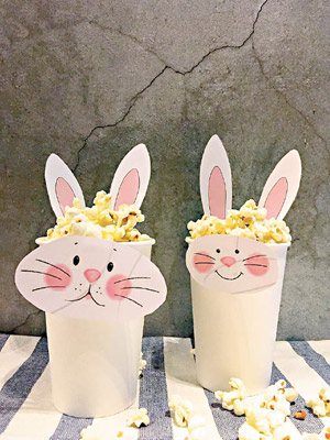 Bunny Popcorn $58<br>粒粒滋味有芝士波（$38）和Bunny Popcorn爆谷兩款口味，爆谷用兔仔紙杯盛載，特別有節日氣氛。